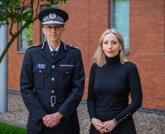 PCC Sarah Taylor and Chief Constable Paul Sanford