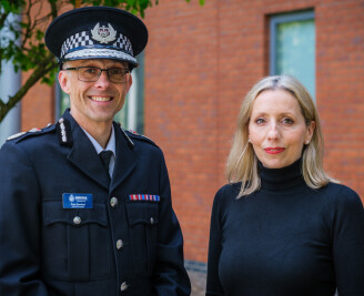 Chief Constable Paul Sanford and PCC Sarah Taylor