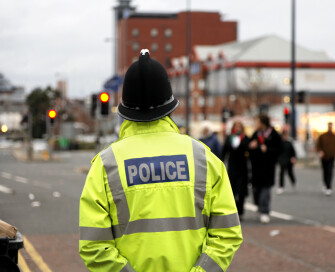 Police officer on patrol